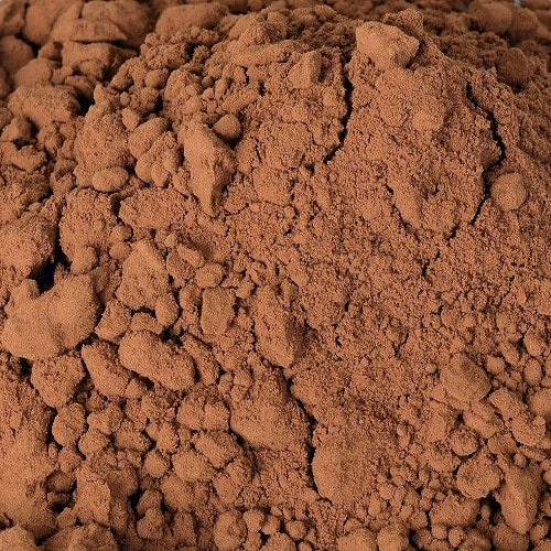 Detailaufnahme von Kakaopulver